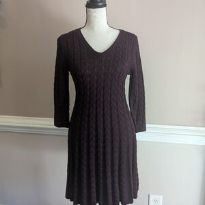 Jessica Howard Deep Purple Long Sleeve Dress